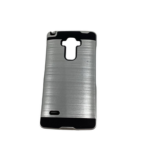 For LG G Stylo LS770‎ Black Brushed Hybrid Case Cover